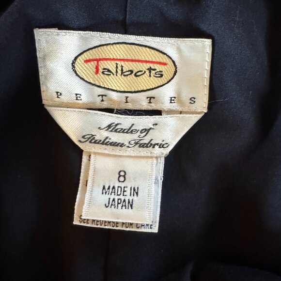 Talbots Petites women's wool black classic  business pantsuit size 8P - Picture 11 of 16